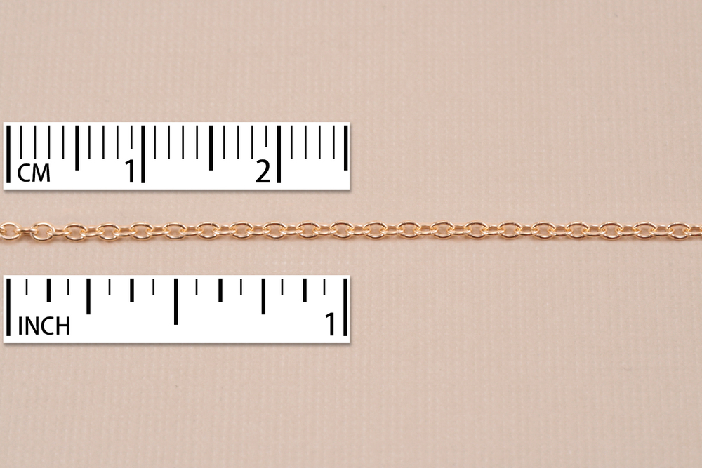 Chain & Clasps Gold Filled 1.5mm Cable Chain, 18" - Spring Ring Clasp